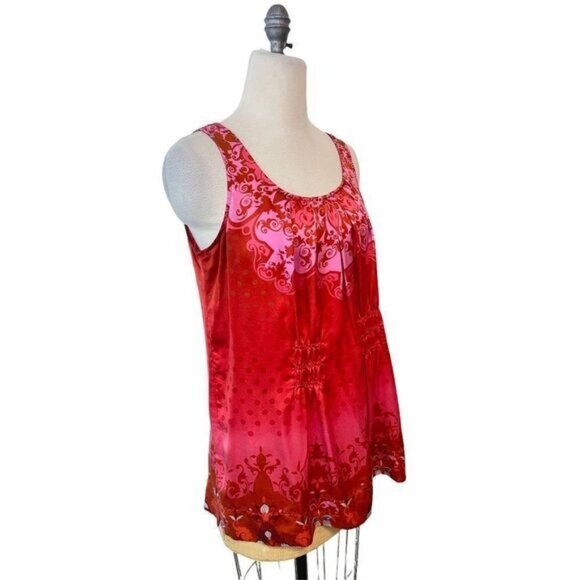 CAbi True Love Silk Smocked Waist Top Style #672 Large - Picture 3 of 5